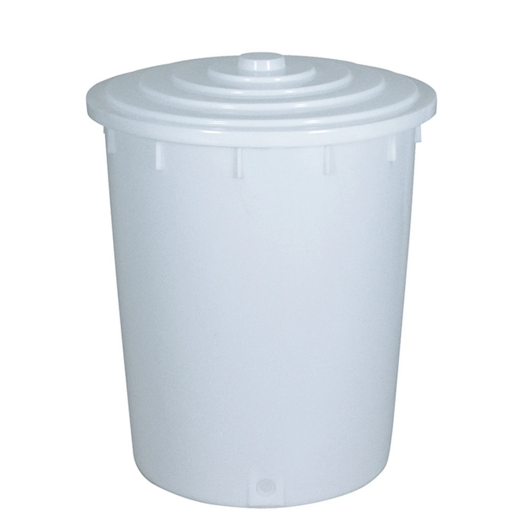 BRB Kunststofftonne 200 Liter Mit Deckel, Weiß