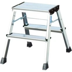 Krause "Rolly" Doppel-Klapptritt, 2 X 2 Stufen, Alu