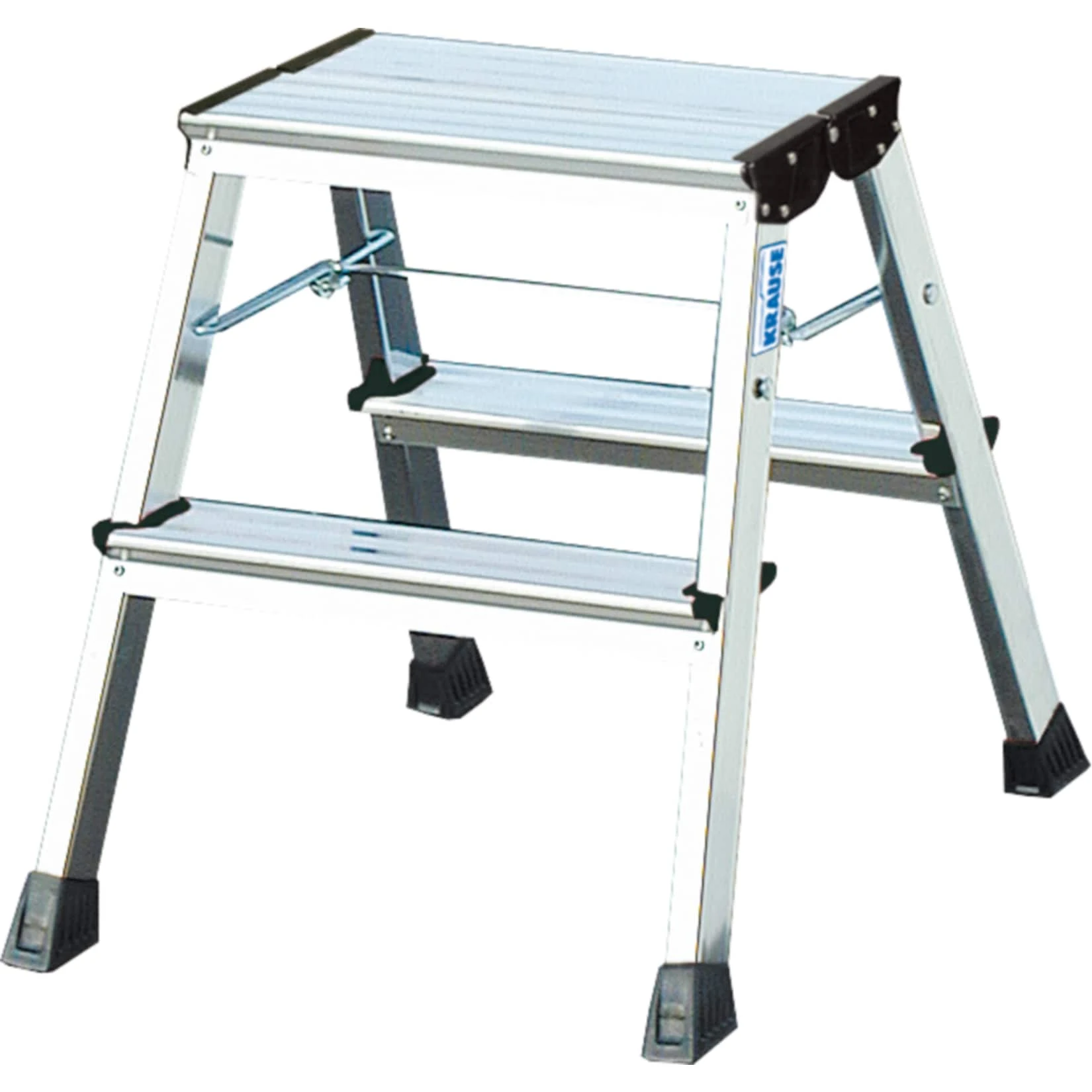 Krause "Rolly" Doppel-Klapptritt, 2 X 2 Stufen, Alu 1 Krause "Rolly" Doppel-Klapptritt, 2 X 2 Stufen, Alu