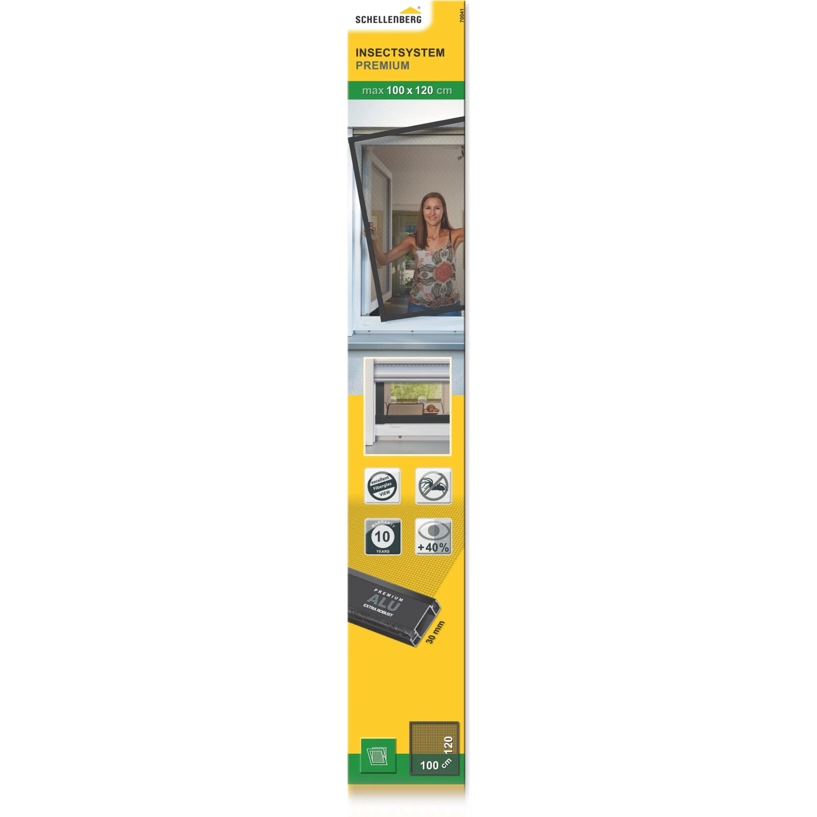 Schellenberg Insektenschutz-Fenster Premium, Anthrazit, 100x120 Cm 2 Schellenberg Insektenschutz-Fenster Premium, Anthrazit, 100x120 Cm – Bild 2