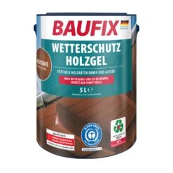 BAUFIX Wetterschutz-Holzgel Kastanie 5L
