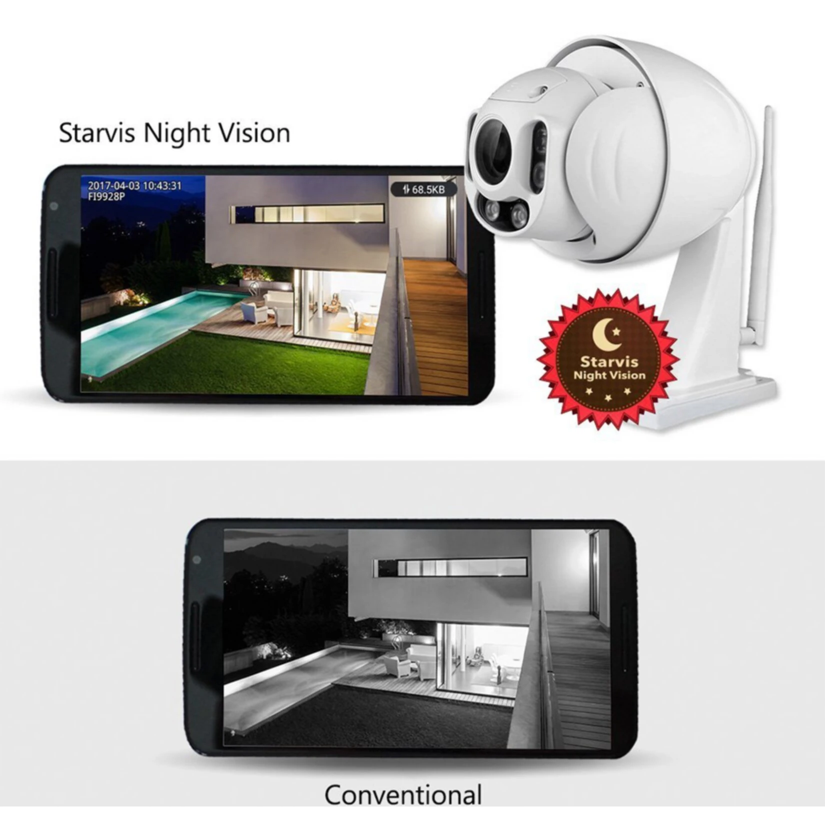 Foscam FI9928P 2 Megapixel FULL HD WLAN PTZ Dome Überwachungskamera Mit 4-fach Optischem Zoom – Bild 4