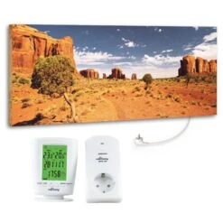 Marmony 800W Infrarot-Heizung Motiv "Monument Valley" Mit Thermostat MTC-40