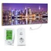 Marmony 800W Infrarot-Heizung Motiv "Metropole" Mit Thermostat MTC-40