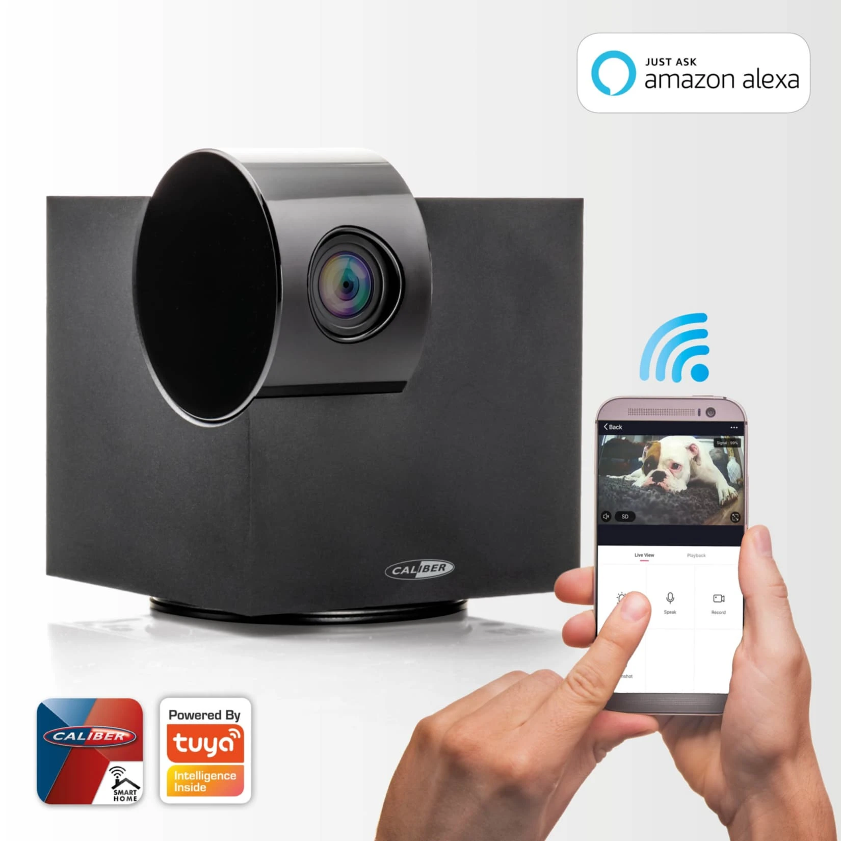 Caliber HWC202PT WiFi IP Kamera Für Innenräume Mit Schwenk-/Neigefunktion, App-gesteuert 1 Caliber HWC202PT WiFi IP Kamera Für Innenräume Mit Schwenk-/Neigefunktion, App-gesteuert