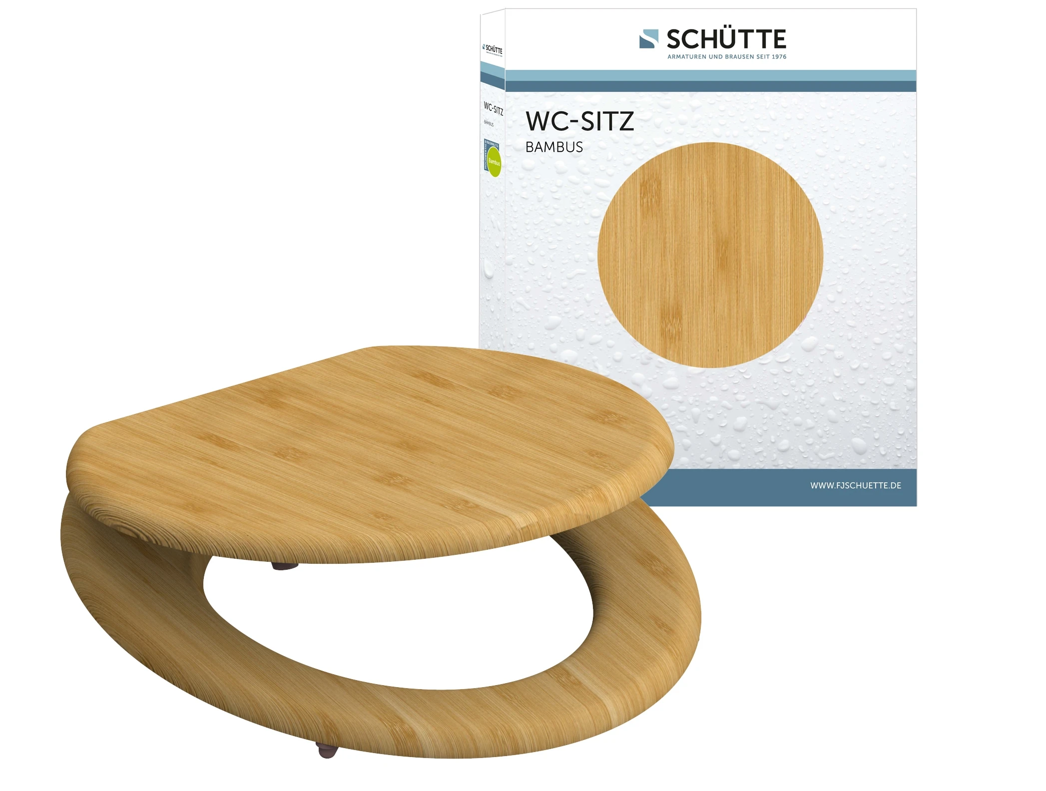 SCHÜTTE WC-Sitz NATURAL BAMBOO, Bambus Vollholz 4 SCHÜTTE WC-Sitz NATURAL BAMBOO, Bambus Vollholz – Bild 4