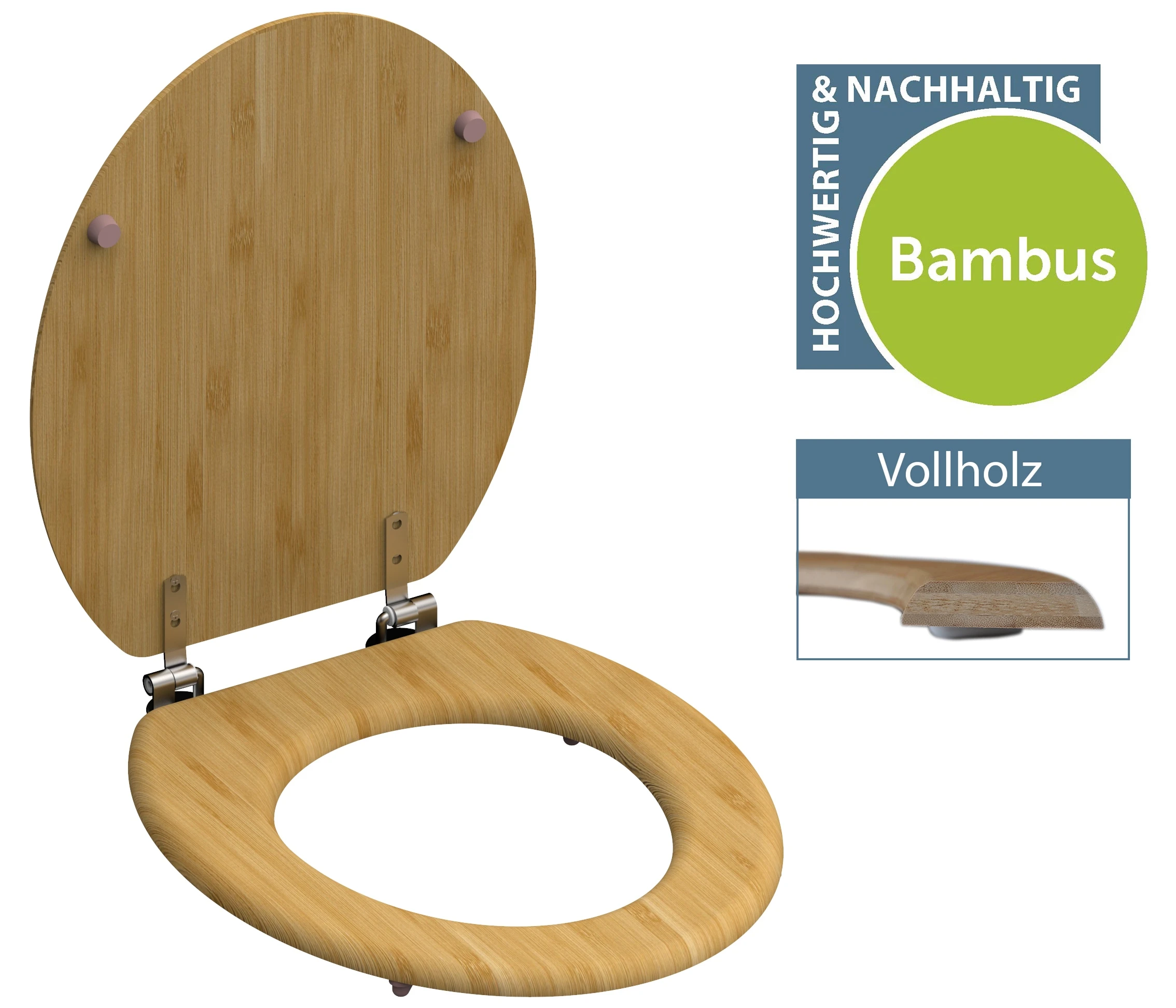 SCHÜTTE WC-Sitz NATURAL BAMBOO, Bambus Vollholz 5 SCHÜTTE WC-Sitz NATURAL BAMBOO, Bambus Vollholz – Bild 5