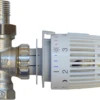 HEIMEIER Thermostat-Ventil 1/2 Z DG, Weiss, Vernickelt, Mit Fühler K