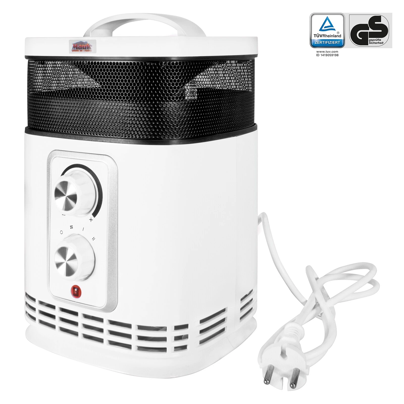 Mauk PTC Keramikheizlüfter 360 Grad 1500W Mit Ventilatorfunktion 3 Mauk PTC Keramikheizlüfter 360 Grad 1500W Mit Ventilatorfunktion – Bild 3
