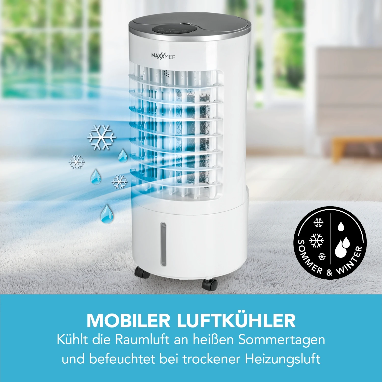 MAXXMEE Luftkühler Mobil 65W Weiß – Bild 2