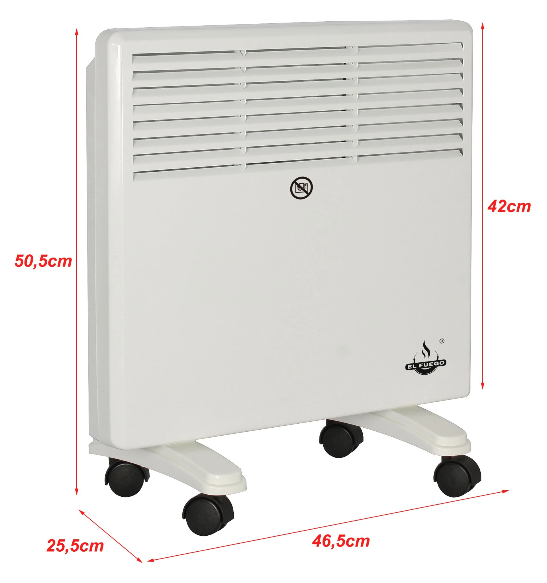 El Fuego Mobiler-Heizkonvektor 1000 W – Bild 3