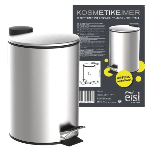 Eisl Kosmetikeimer Bad 3 Liter Mit Absenkautomatik Chrom Matt 1 Eisl Kosmetikeimer Bad 3 Liter Mit Absenkautomatik Chrom Matt