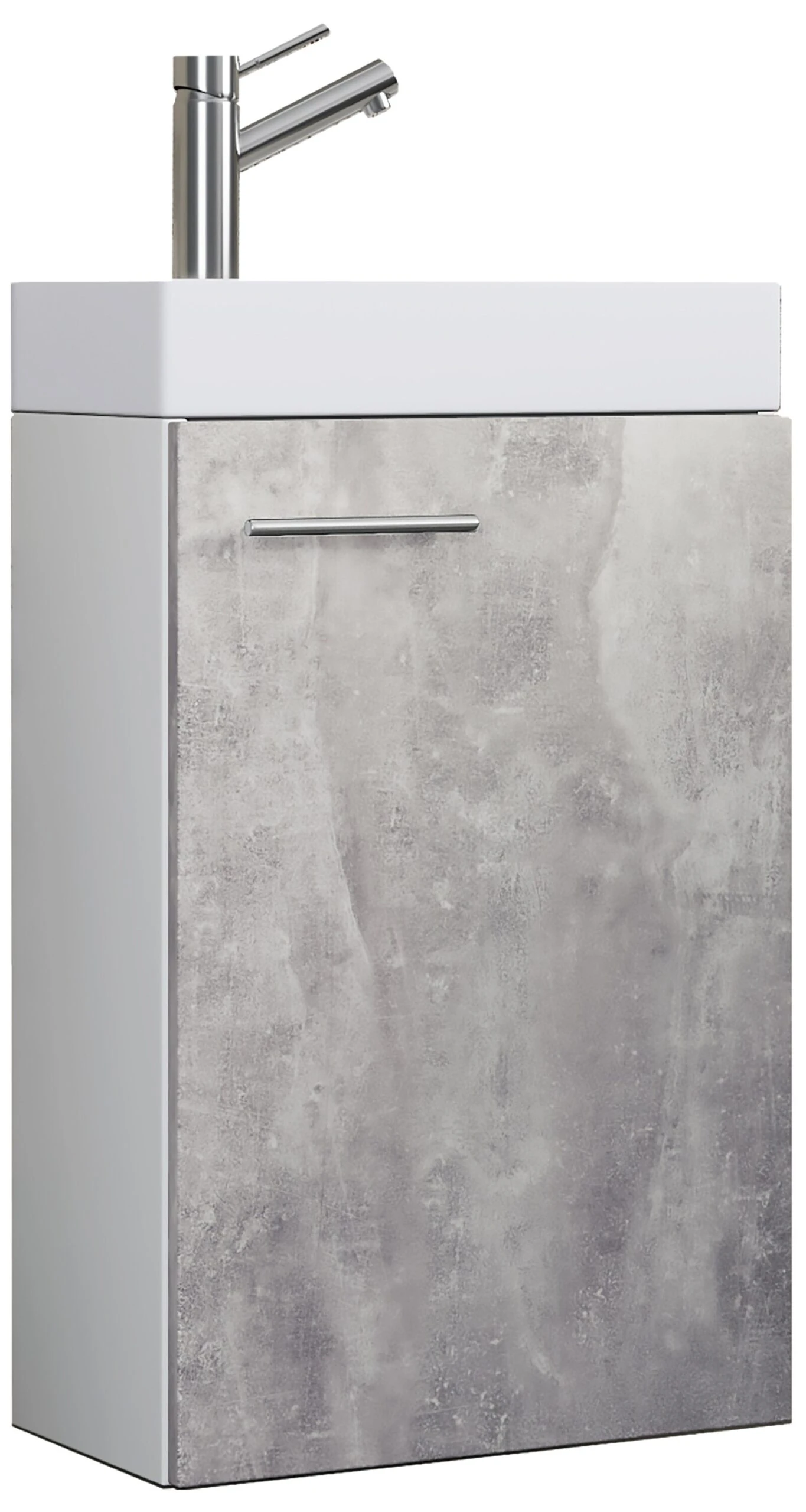 VCM 2-tlg Badmöbel Set Gäste WC Gästebad Waschplatz Waschtisch Klein Schmal Slito – Bild 2