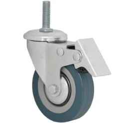 1 Stück 360° Lenkrolle 75mm - M10 Möbelrollen Schwerlastrollen Mit Gewinde