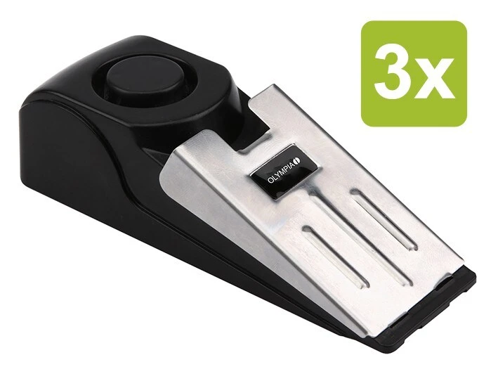 3 Stück OLYMPIA T 300 Alarm-Türstopper Rmit Erschütterungssensor, 100 DB – Bild 2