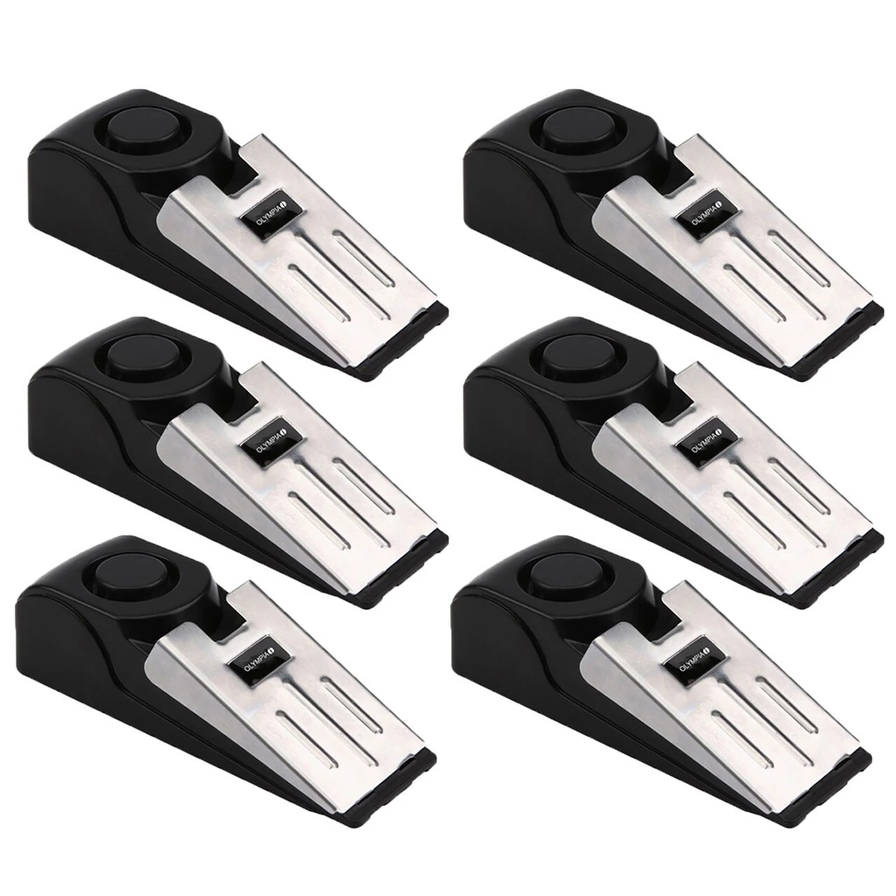 6 Stück OLYMPIA T 300 Alarm-Türstopper Rmit Erschütterungssensor, 100 DB