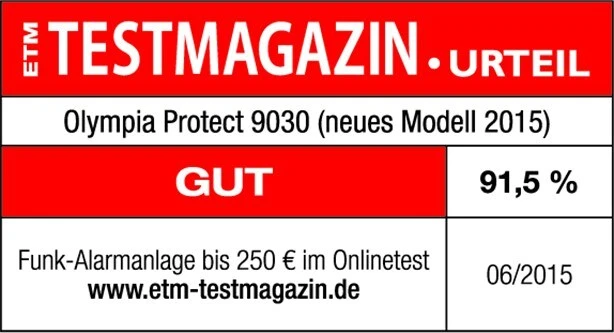 OLYMPIA Protect 9061S Funk Alarmanlage Mit 1 Bewegungsmelder, 5 Tür Fenster/Kontakte Und 2 Fernbedienungen 4 OLYMPIA Protect 9061S Funk Alarmanlage Mit 1 Bewegungsmelder, 5 Tür Fenster/Kontakte Und 2 Fernbedienungen – Bild 4