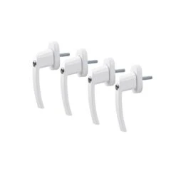 4 Stück Fenstergriffe Abschließbar Mit Je 2 Schlüsseln FGS 100 OLYMPIA