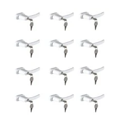 12 Stück Fenstergriff Abschließbarer Mit Je 2 Schlüsseln FGS 100 OLYMPIA