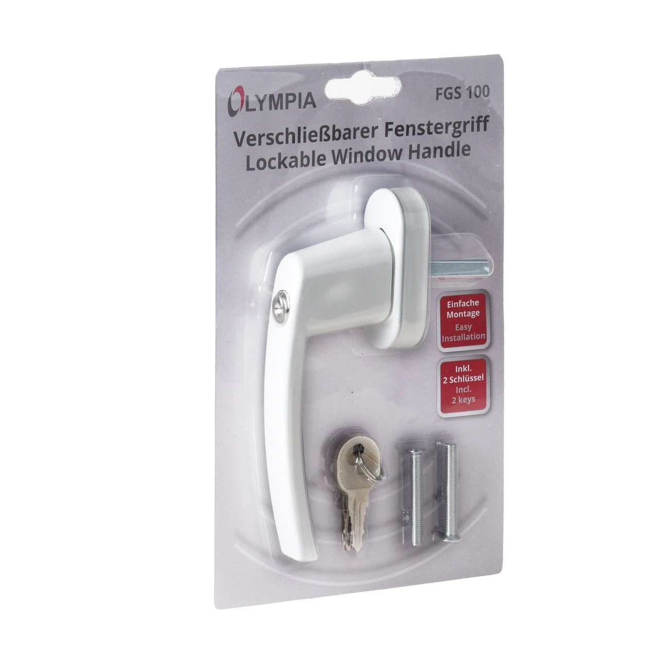 12 Stück Fenstergriff Abschließbarer Mit Je 2 Schlüsseln FGS 100 OLYMPIA – Bild 3