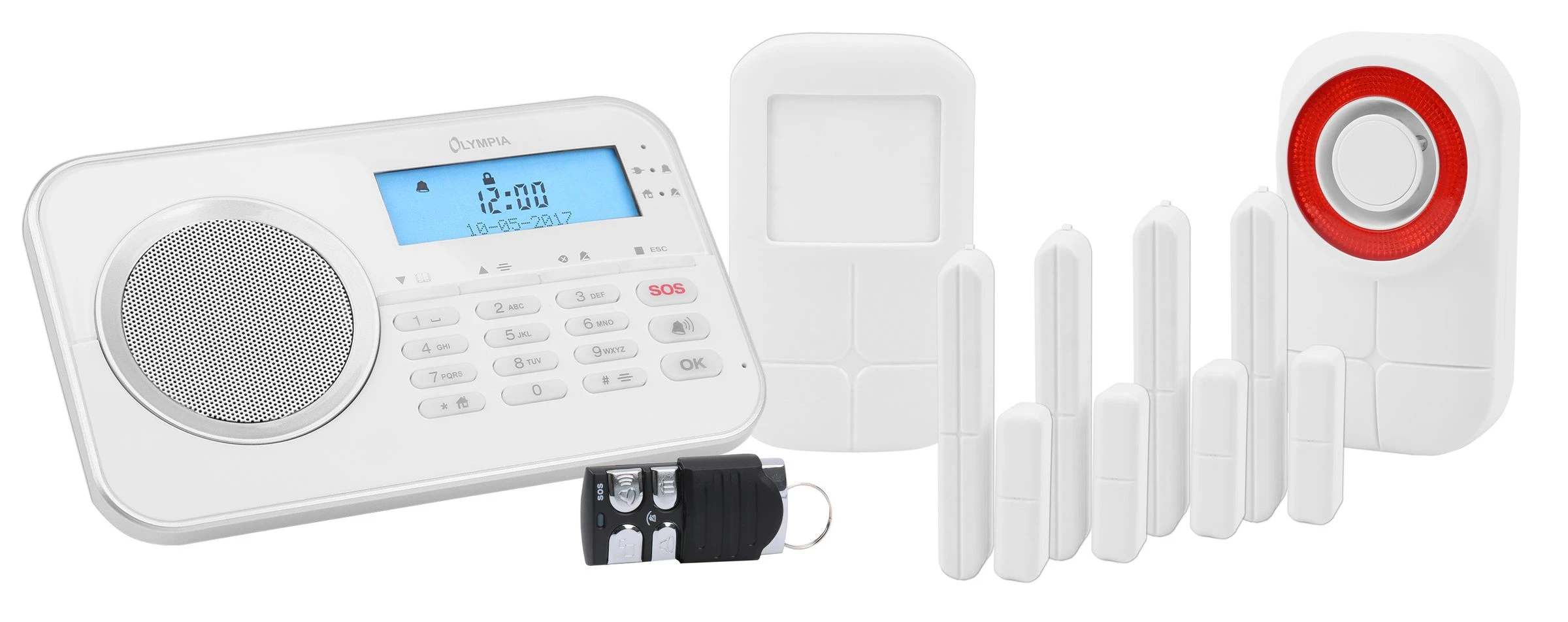 OLYMPIA Protect 9878 GSM Haus Alarmanlage Funk Alarmsystem Mit Außensierene Und App 2 OLYMPIA Protect 9878 GSM Haus Alarmanlage Funk Alarmsystem Mit Außensierene Und App – Bild 2