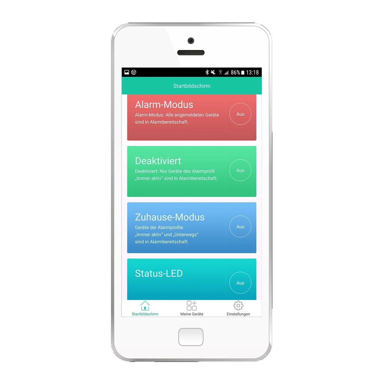 OLYMPIA Alarmanlage Funk Haus Mobiilheim Alarmsystem App-gesteuert Plug&play As302 – Bild 5