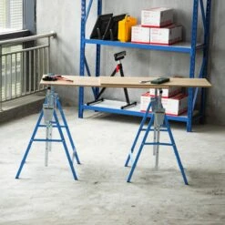 HOMCOM Gerüstbock Im 2er Set 68 X 58 X (80-130) Cm (LxBxH) | Unterstellbock Klappbock Stützbock Paarweise 11 HOMCOM Gerüstbock Im 2er Set 68 X 58 X (80-130) Cm (LxBxH) | Unterstellbock Klappbock Stützbock Paarweise -Kessler-Shop 8600336600 B40 015BU prod 006