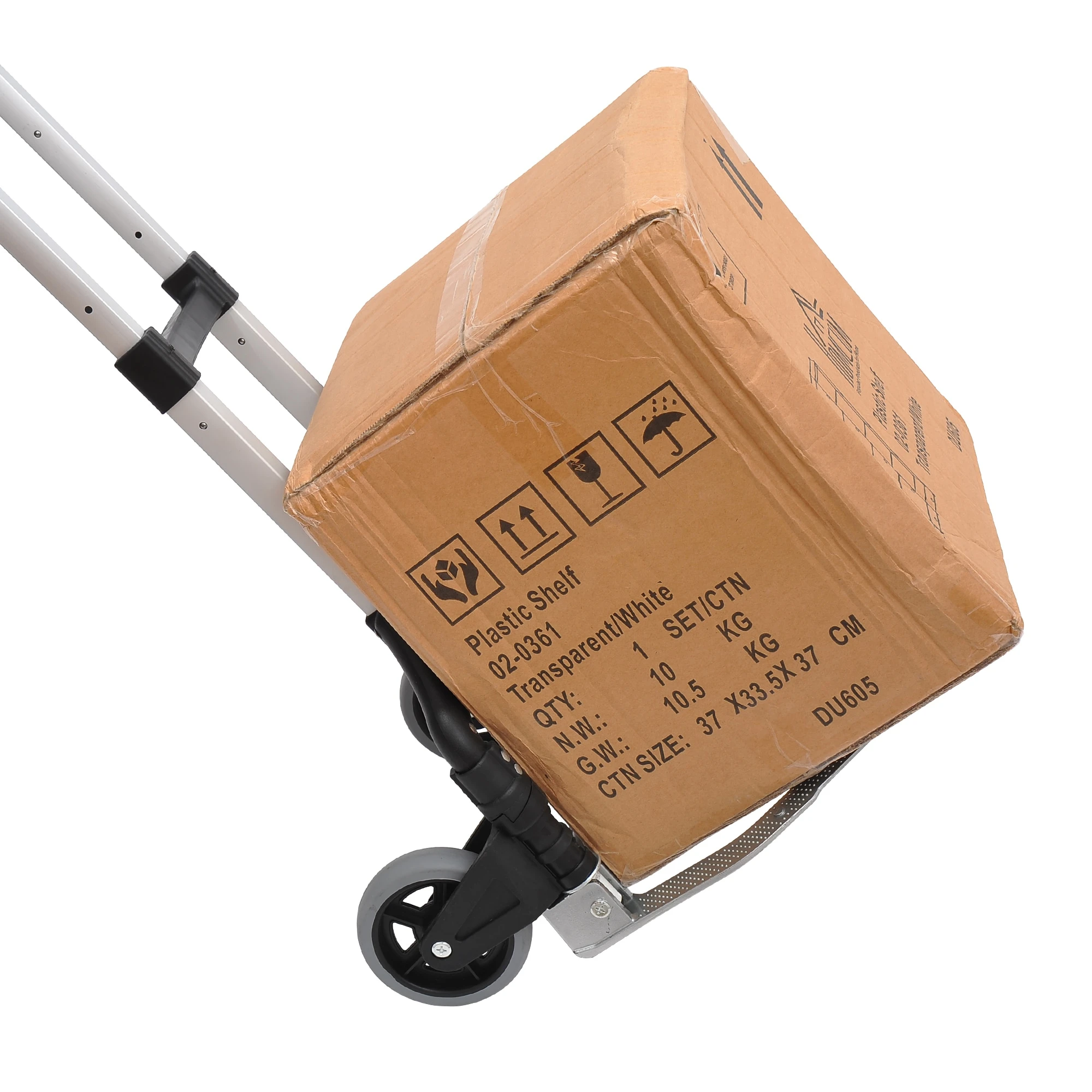 HOMCOM Transportkarre Klappbar Schwarz, Weiß, Silber Grau 41 X 38,5 X 100 Cm (LxBxH) | Sackkarre Handkarre Stapelkarre Alu-Transportkarre 3 HOMCOM Transportkarre Klappbar Schwarz, Weiß, Silber Grau 41 X 38,5 X 100 Cm (LxBxH) | Sackkarre Handkarre Stapelkarre Alu-Transportkarre – Bild 3