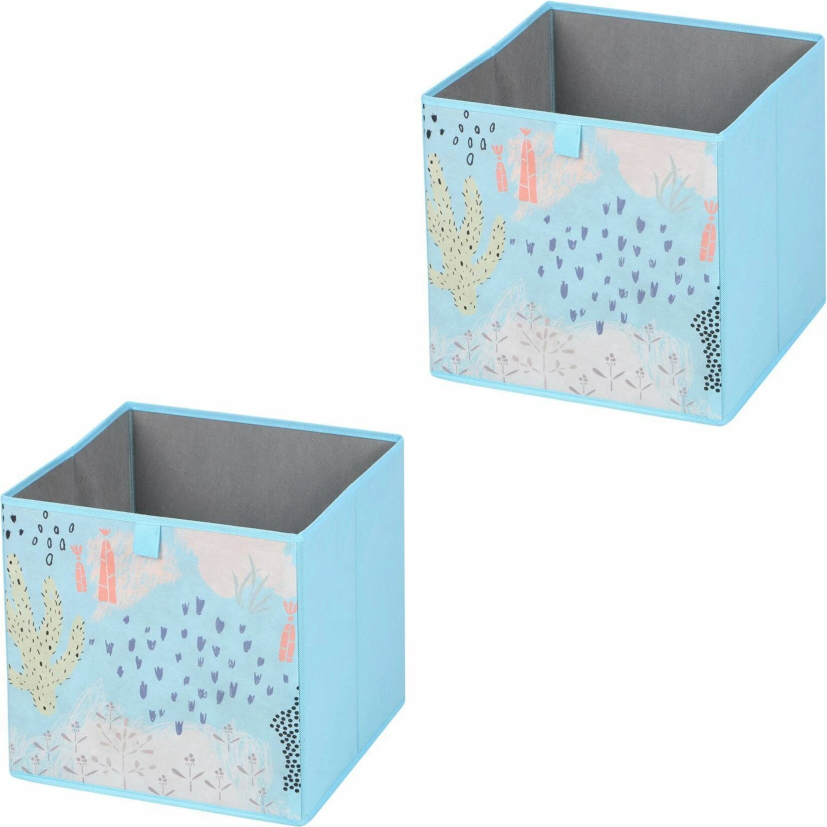 IDIMEX Stoffbox 2er Set FLOWER MORNING-2 1 IDIMEX Stoffbox 2er Set FLOWER MORNING-2