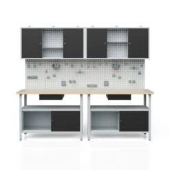 Werkstatteinrichtung Werkbank Werkzeugschrank Lochwand Hängeschrank 2er Set
