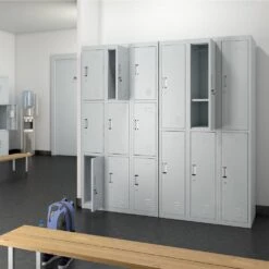 Schließfachschrank Spind Metall Schrank Metallspind Umkleideschrank 6 Fächer -Kessler-Shop 8600343700 19619 prod 005
