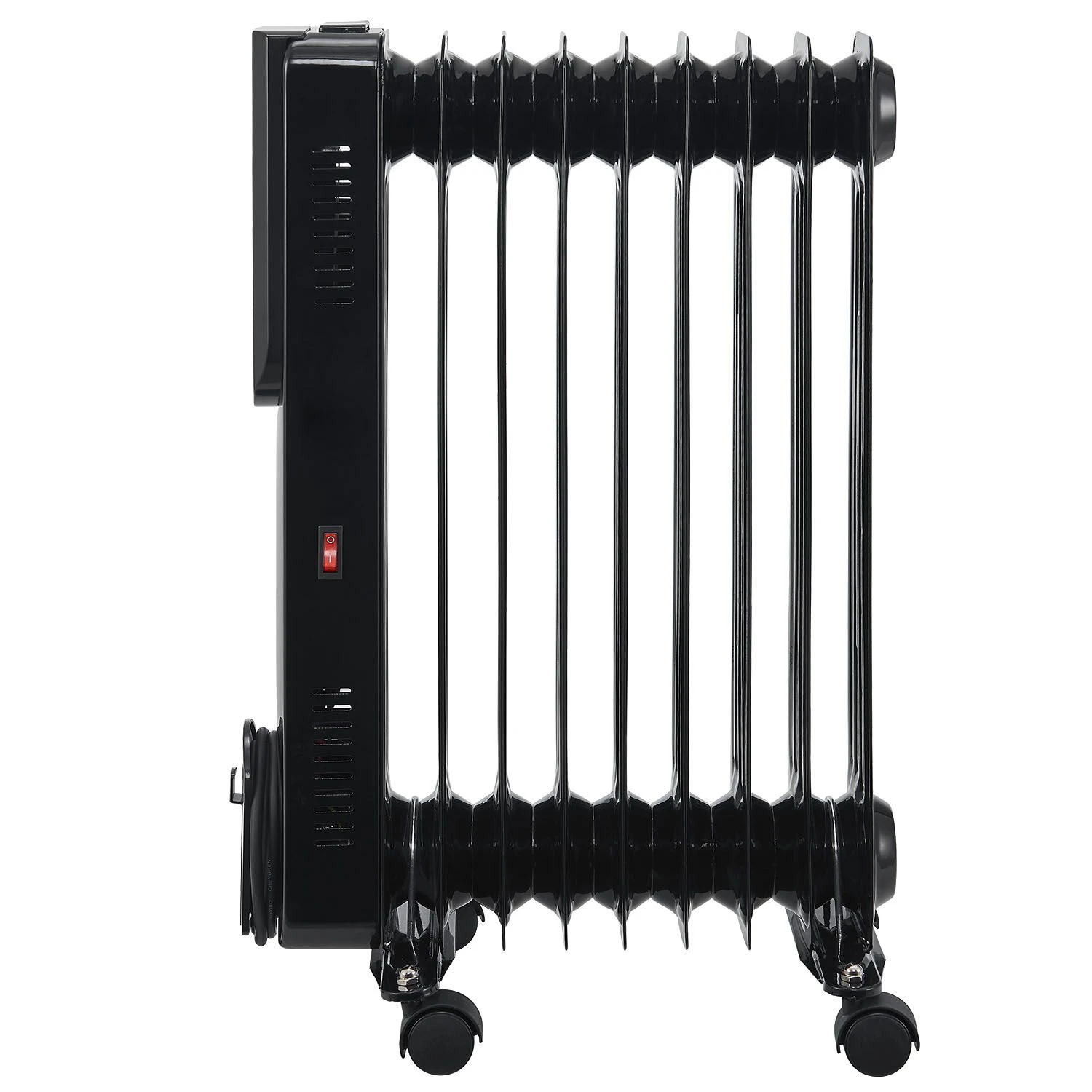 Juskys Elektroheizung Ölradiator 2000 Watt - 3 Heizstufen, Thermostat, 12 H-Timer - Radiator Schwarz – Bild 6