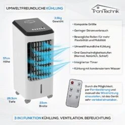 TroniTechnik Mobiles Klimagerät 4in1 Klimaanlage Luftkühler LK03 Ventilator, Inkl. Fernbedienung Und Filter 8 TroniTechnik Mobiles Klimagerät 4in1 Klimaanlage Luftkühler LK03 Ventilator, Inkl. Fernbedienung Und Filter -Kessler-Shop 8600355400 3792 prod 003