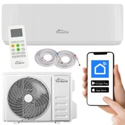 TroniTechnik Reykir Split Inverter Klimagerät Klimaanlage UV-C, Inkl. Heizfunktion