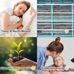 TroniTechnik Reykir Split Inverter Klimagerät Klimaanlage UV-C, Inkl. Heizfunktion -Kessler-Shop 8600355400 4607 prod 005