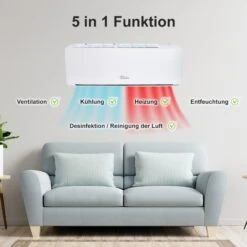 TroniTechnik Reykir Split Inverter Klimagerät Klimaanlage UV-C, Inkl. Heizfunktion -Kessler-Shop 8600355400 4607 prod 006