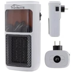 TroniTechnik Digitaler Steckdosen-Heizlüfter Mit 400 Watt Heizleistung, Mini Heizung