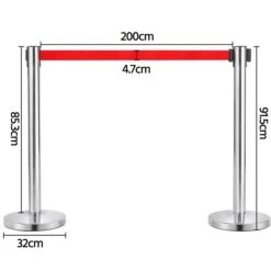 Yaheetech 8 X Personenleitsystem Mit 2m Gurtband, Abgrenzungsständer Absperrständer, Absperrpfosten Gurtpfosten Absperrung -Kessler-Shop 8600357600 A102 102 prod 003