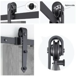 Yaheetech Schiebetürsystem Laufschiene Schiebetüren Komplettset Schiebetürbeschlag 2 Türen Mit Abstandshalter Montage-Set 396 Cm (13ft) 8 Yaheetech Schiebetürsystem Laufschiene Schiebetüren Komplettset Schiebetürbeschlag 2 Türen Mit Abstandshalter Montage-Set 396 Cm (13ft) -Kessler-Shop 8600357600 A27 27 prod 002