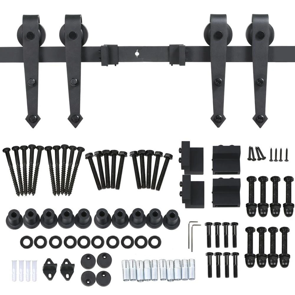 Yaheetech Schiebetürsystem Laufschiene Schiebetüren Komplettset Schiebetürbeschlag 2 Türen Mit Abstandshalter Montage-Set 396 Cm (13ft) 5 Yaheetech Schiebetürsystem Laufschiene Schiebetüren Komplettset Schiebetürbeschlag 2 Türen Mit Abstandshalter Montage-Set 396 Cm (13ft) – Bild 5