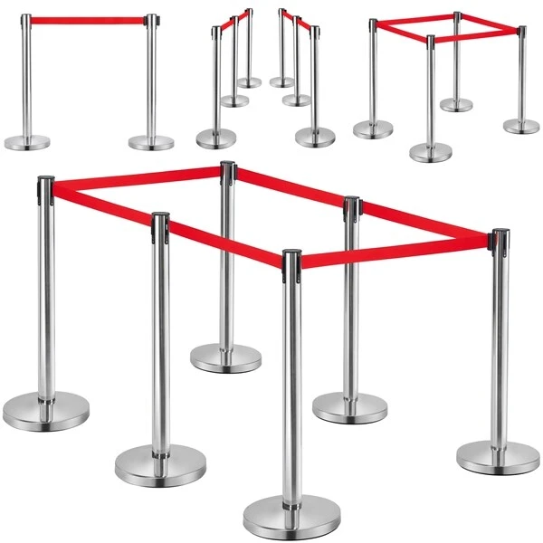 Yaheetech 6 X Personenleitsystem Mit 2m Gurtband, Abgrenzungsständer Absperrständer, Absperrpfosten Gurtpfosten Absperrung 3 Yaheetech 6 X Personenleitsystem Mit 2m Gurtband, Abgrenzungsständer Absperrständer, Absperrpfosten Gurtpfosten Absperrung – Bild 3
