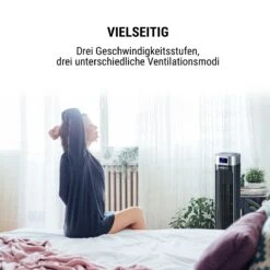 Hightower 2G Säulenventilator Turmventilator | 42 W | Oszillation 45° | 1.807 M³/h | Timer | 3 Modi | LED-Display | Temperaturanzeige | Fernbedienung -Kessler-Shop 8600359300 4145 prod 004