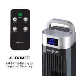 Hightower 2G Säulenventilator Turmventilator | 42 W | Oszillation 45° | 1.807 M³/h | Timer | 3 Modi | LED-Display | Temperaturanzeige | Fernbedienung -Kessler-Shop 8600359300 4145 prod 005