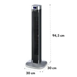 Hightower 2G Säulenventilator Turmventilator | 42 W | Oszillation 45° | 1.807 M³/h | Timer | 3 Modi | LED-Display | Temperaturanzeige | Fernbedienung -Kessler-Shop 8600359300 4145 prod 006
