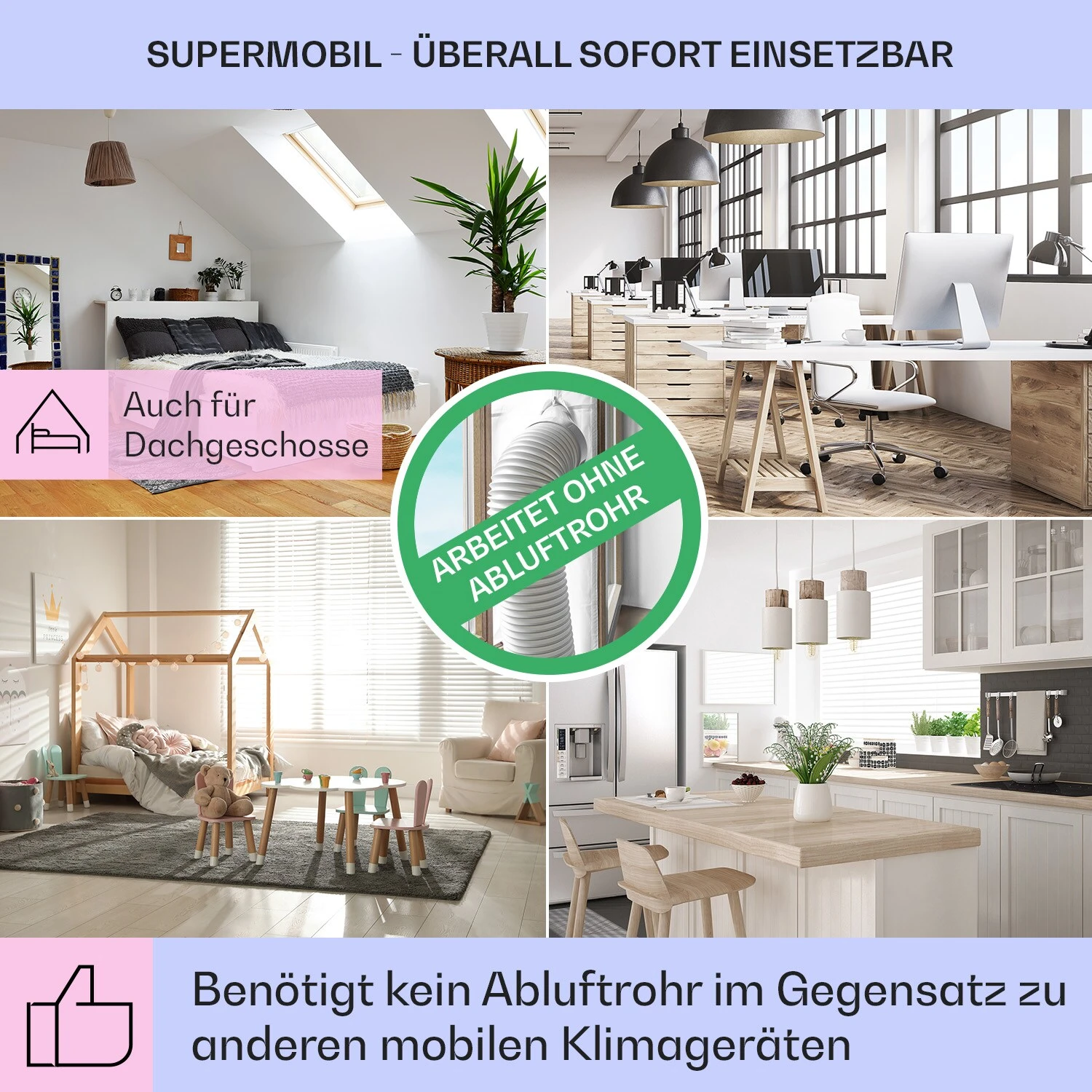 Whirlwind 3-in-1 Luftkühler Ventilator Luftbefeuchter 1600 M³/h – Bild 5