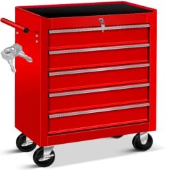 Masko® Werkstattwagen Rollwagen Werkzeugwagen Werkzeugkiste Fächer Toolbox Werkzeug Box
