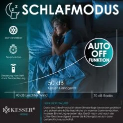 KESSER® – Klimaanlage Mobiles Klimagerät 4in1 Kühlen, Luftentfeuchter, Lüften, Ventilator - 12.000 BTU/h (3.500 Watt) 3,5 KW - Klima Mit Montagematerial, Fernbedienung Und Timer, Nachtmodus (EEK: A) 8 KESSER® – Klimaanlage Mobiles Klimagerät 4in1 Kühlen, Luftentfeuchter, Lüften, Ventilator - 12.000 BTU/h (3.500 Watt) 3,5 KW - Klima Mit Montagematerial, Fernbedienung Und Timer, Nachtmodus (EEK: A) -Kessler-Shop 8600364700 20201 prod 003