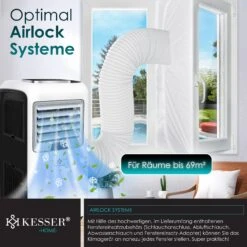 KESSER® – Klimaanlage Mobiles Klimagerät 4in1 Kühlen, Luftentfeuchter, Lüften, Ventilator - 12.000 BTU/h (3.500 Watt) 3,5 KW - Klima Mit Montagematerial, Fernbedienung Und Timer, Nachtmodus (EEK: A) 10 KESSER® – Klimaanlage Mobiles Klimagerät 4in1 Kühlen, Luftentfeuchter, Lüften, Ventilator - 12.000 BTU/h (3.500 Watt) 3,5 KW - Klima Mit Montagematerial, Fernbedienung Und Timer, Nachtmodus (EEK: A) -Kessler-Shop 8600364700 20201 prod 005