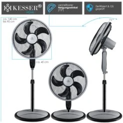 KESSER® 3in1 Standventilator Tischventilator Wandventilator Mit App Wifi , Fernbedienung | Timer | Leise Oszillation 80 Grad | Ventilator | 4 Geschwindigkeiten Inkl. Wandhalterung 10 KESSER® 3in1 Standventilator Tischventilator Wandventilator Mit App Wifi , Fernbedienung | Timer | Leise Oszillation 80 Grad | Ventilator | 4 Geschwindigkeiten Inkl. Wandhalterung -Kessler-Shop 8600364700 20780 prod 005