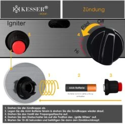 KESSER® Heizstrahler Pyramide Für Terrasse Terrassenheizer Gas 12,5 KW Gasheizstrahler Gasheizer , Wärmestrahler, Heizgerät, Inkl. Schutzhülle , Mit Gasschlauch Druckminderer , Wärmeabzug Edelstahl 8 KESSER® Heizstrahler Pyramide Für Terrasse Terrassenheizer Gas 12,5 KW Gasheizstrahler Gasheizer , Wärmestrahler, Heizgerät, Inkl. Schutzhülle , Mit Gasschlauch Druckminderer , Wärmeabzug Edelstahl -Kessler-Shop 8600364700 21125 prod 003